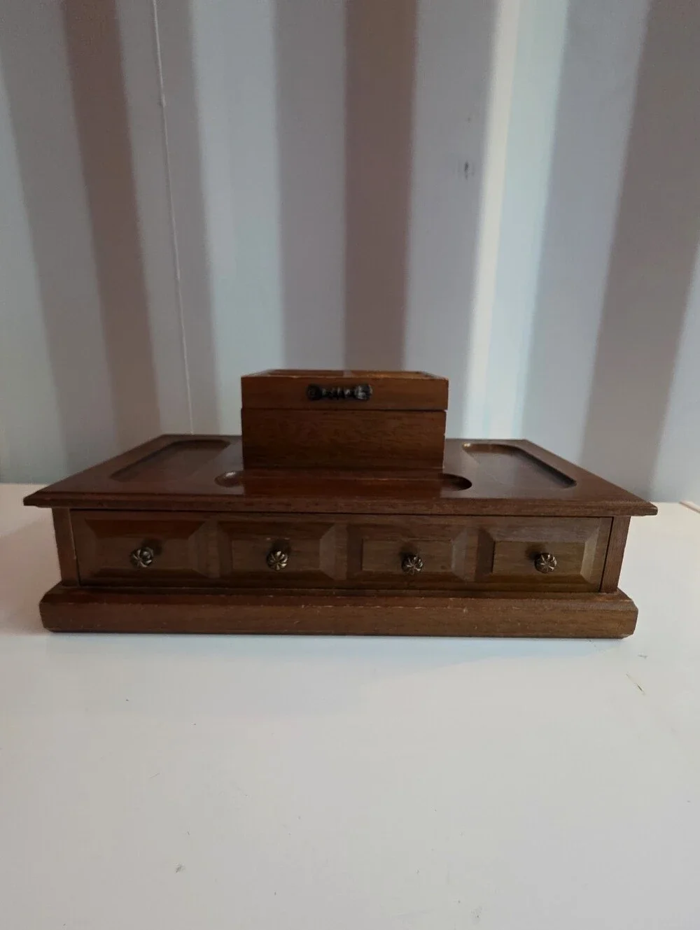 Vintage Wood Valet, Jewelry Box